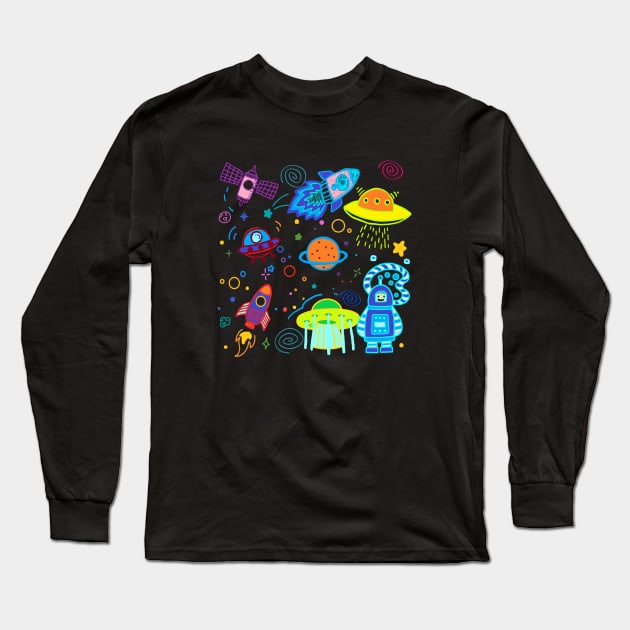 space travel Long Sleeve T-Shirt by zzzozzo